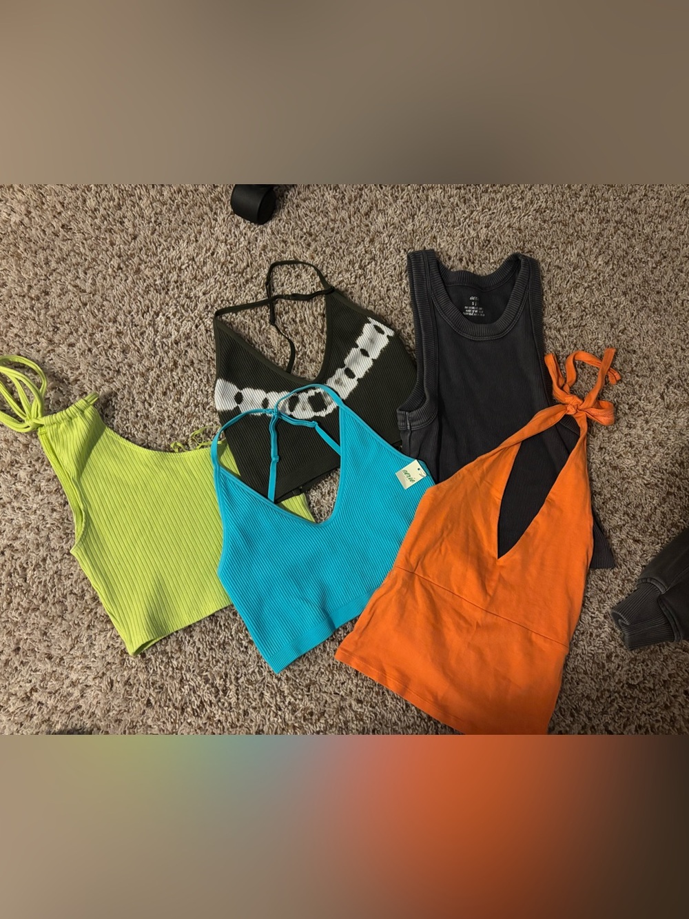 aerie XS Halter and Cropped Shirt Lot